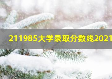 211985大学录取分数线2021年