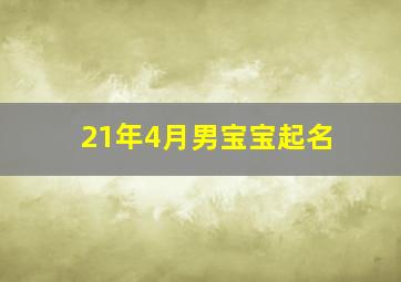 21年4月男宝宝起名