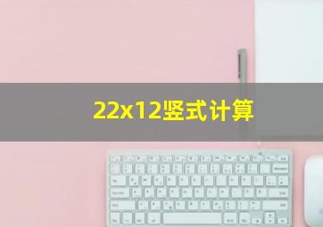 22x12竖式计算