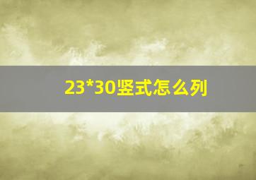 23*30竖式怎么列