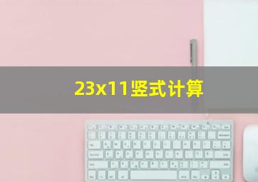 23x11竖式计算