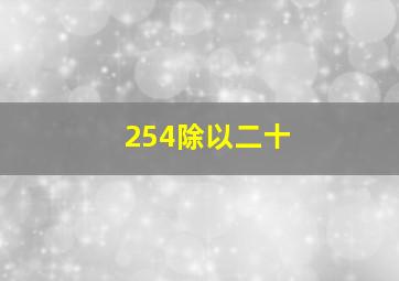 254除以二十