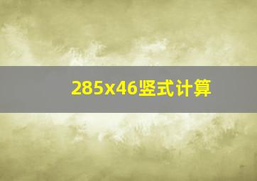 285x46竖式计算