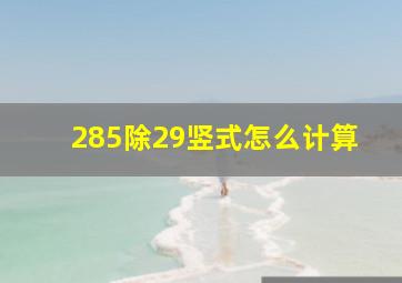 285除29竖式怎么计算