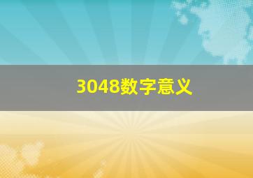 3048数字意义