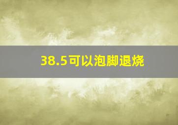 38.5可以泡脚退烧