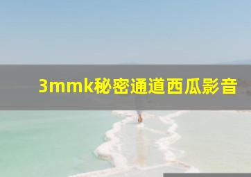 3mmk秘密通道西瓜影音