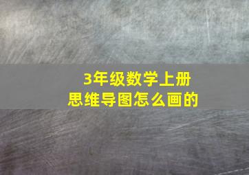 3年级数学上册思维导图怎么画的