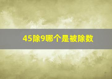 45除9哪个是被除数