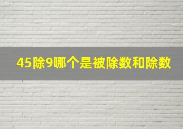 45除9哪个是被除数和除数