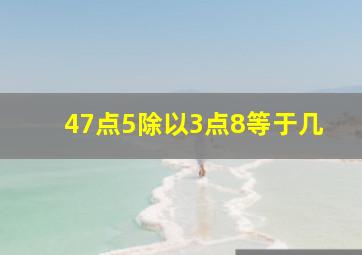 47点5除以3点8等于几