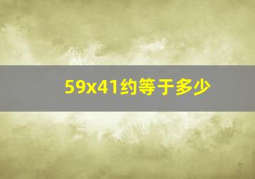 59x41约等于多少