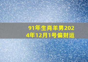 91年生肖羊男2024年12月1号偏财运