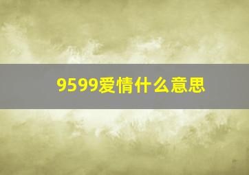 9599爱情什么意思