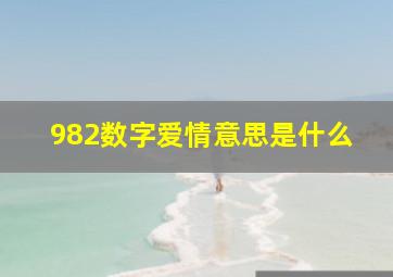 982数字爱情意思是什么