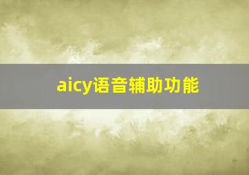 aicy语音辅助功能