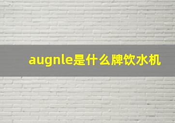 augnle是什么牌饮水机