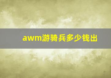 awm游骑兵多少钱出