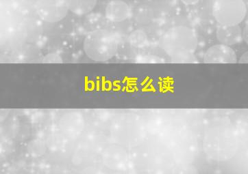 bibs怎么读