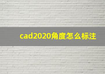 cad2020角度怎么标注