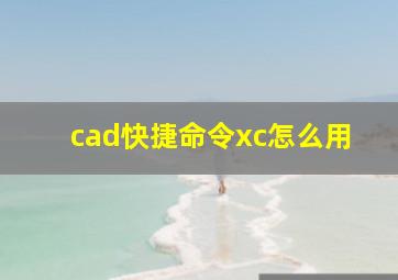 cad快捷命令xc怎么用