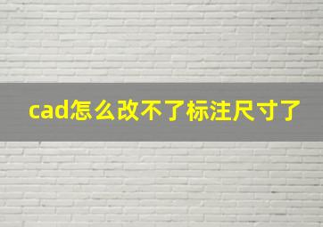 cad怎么改不了标注尺寸了