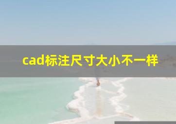 cad标注尺寸大小不一样