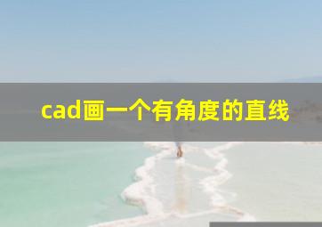 cad画一个有角度的直线