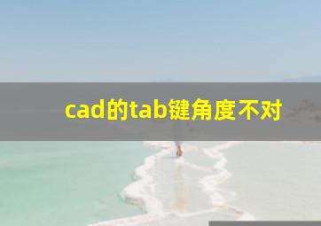 cad的tab键角度不对