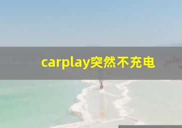 carplay突然不充电