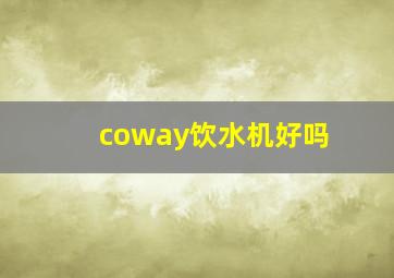 coway饮水机好吗