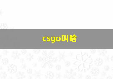 csgo叫啥