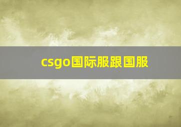 csgo国际服跟国服