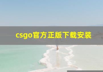 csgo官方正版下载安装