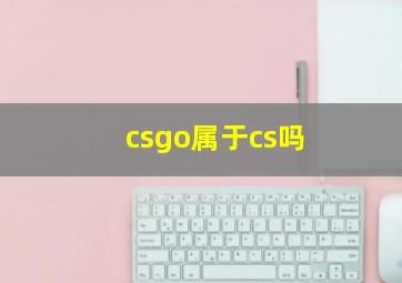 csgo属于cs吗