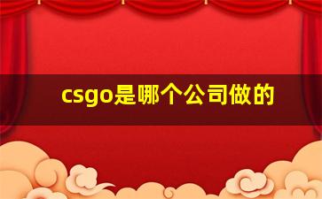 csgo是哪个公司做的