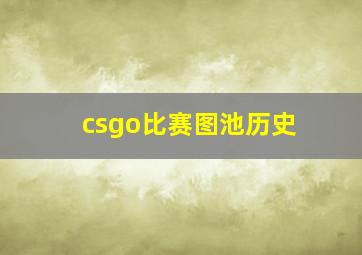 csgo比赛图池历史