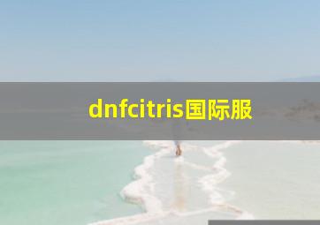 dnfcitris国际服