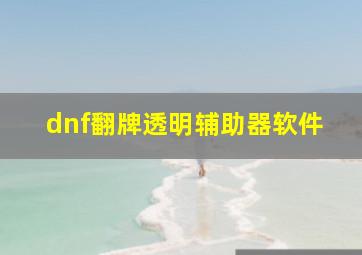 dnf翻牌透明辅助器软件