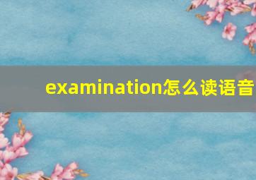 examination怎么读语音