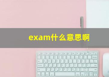 exam什么意思啊