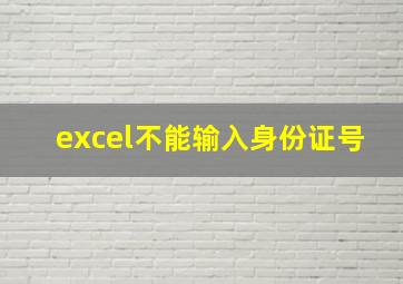 excel不能输入身份证号