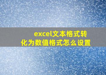 excel文本格式转化为数值格式怎么设置