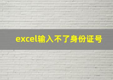 excel输入不了身份证号