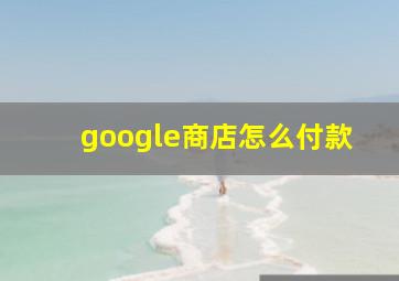 google商店怎么付款