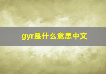 gyr是什么意思中文