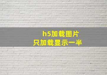 h5加载图片只加载显示一半