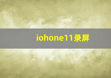 iohone11录屏