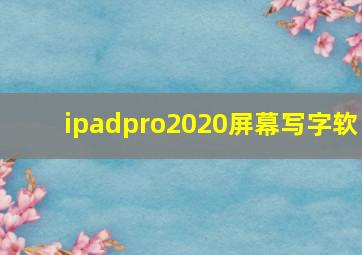 ipadpro2020屏幕写字软