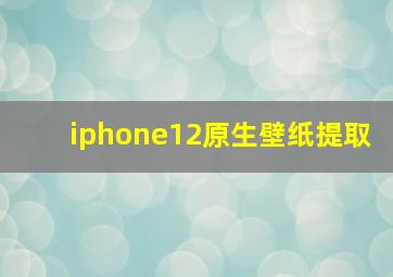 iphone12原生壁纸提取